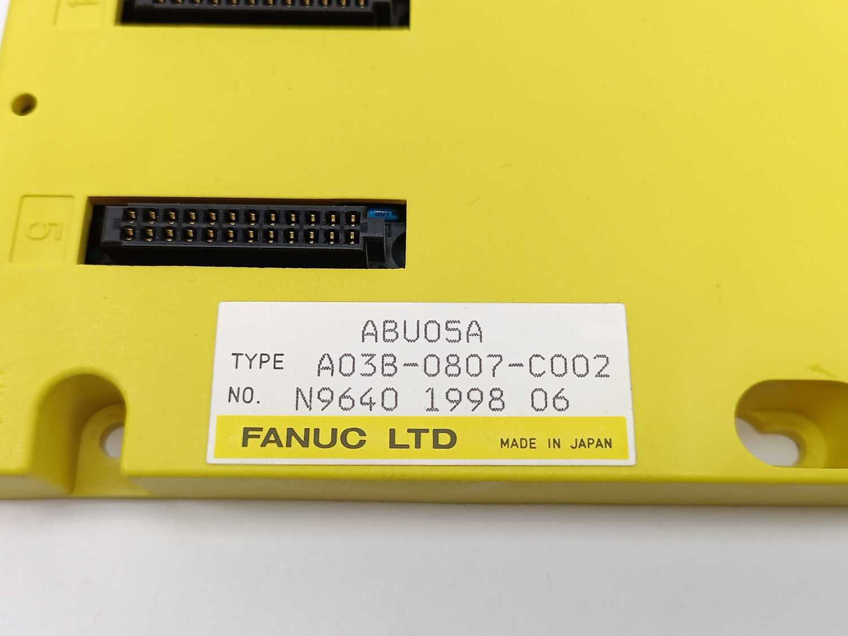 FANUC LTD A03B-0807-C002 5-Slot Backplane ABU05A