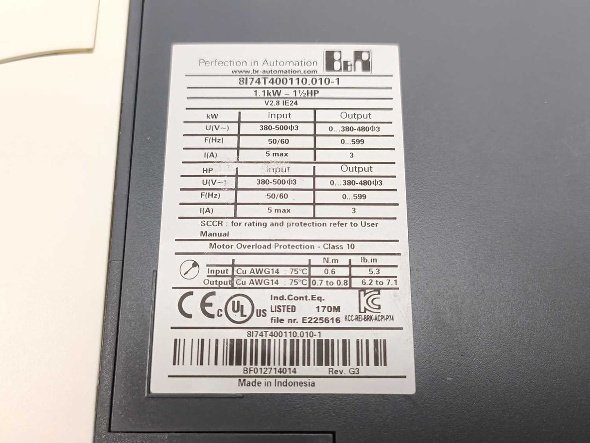 B&R 8I74T400110.010-1 ACOPOSinverter