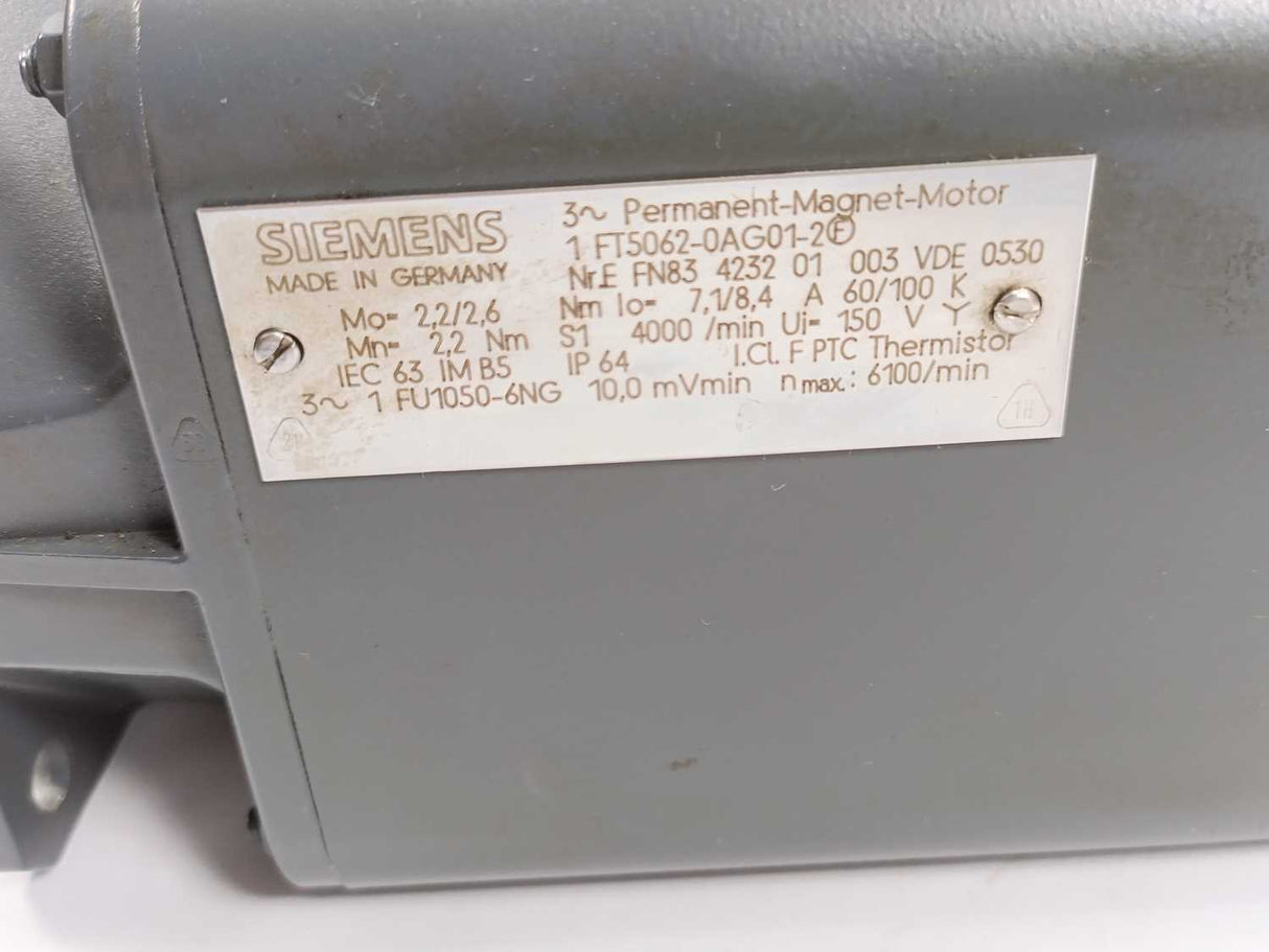 Siemens 1FT5062-0AG01-2 Permanent-Magnet-Motor