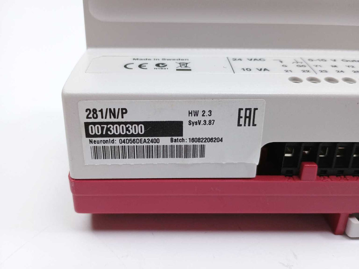 Schneider Electric 007300300 281/N/P TAC Xenta 281 w/ Bottom Plate
