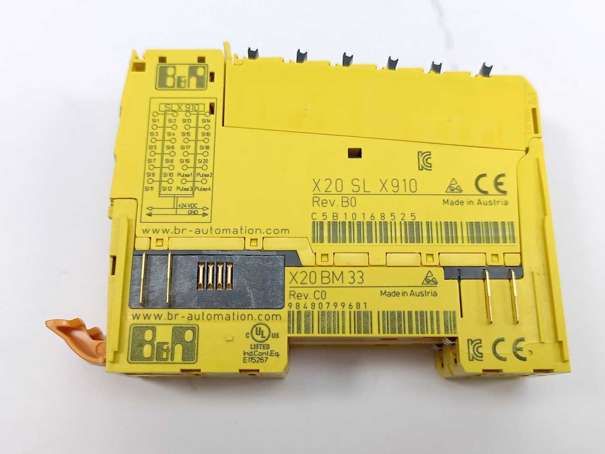 B&R X20SLX910 with X20BM33 & 2x X20TB52