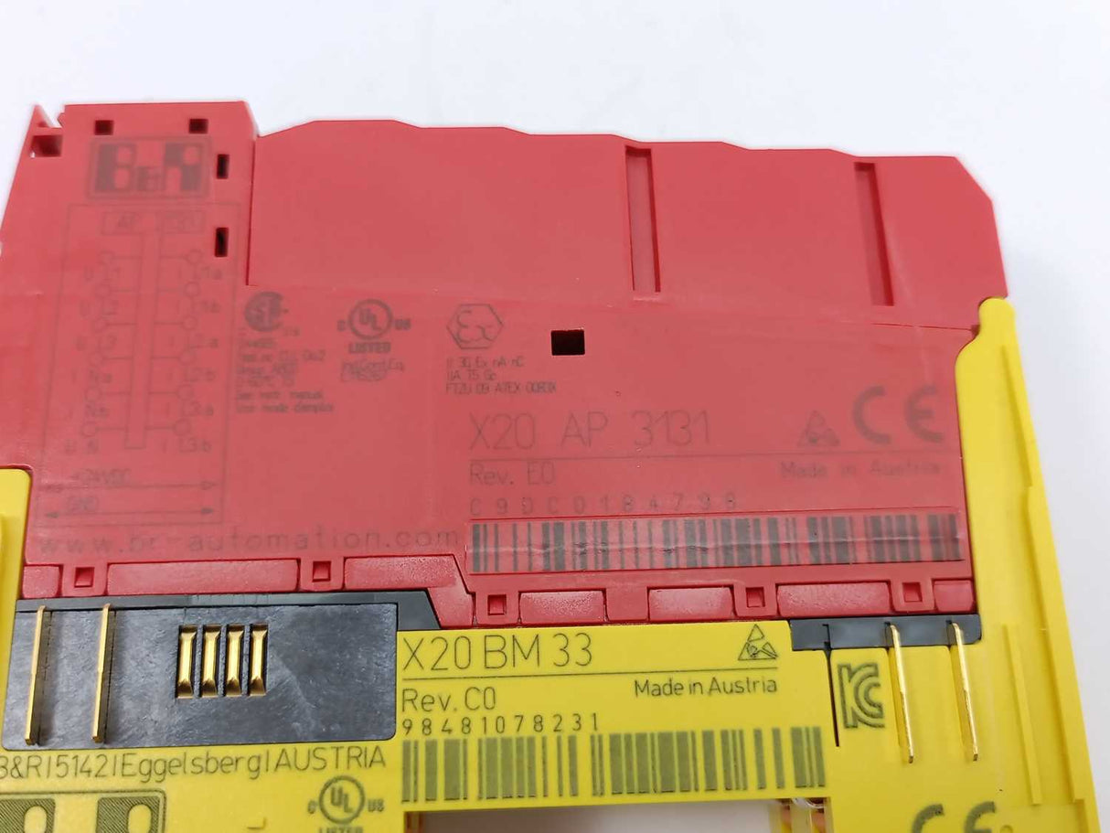 B&R X20AP3131 with X20BM33 & X20TB12