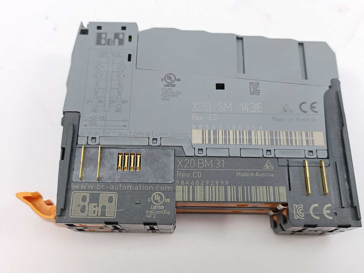 B&R X20SM1436 Motor Bridge with X20BM31 & X20TB12