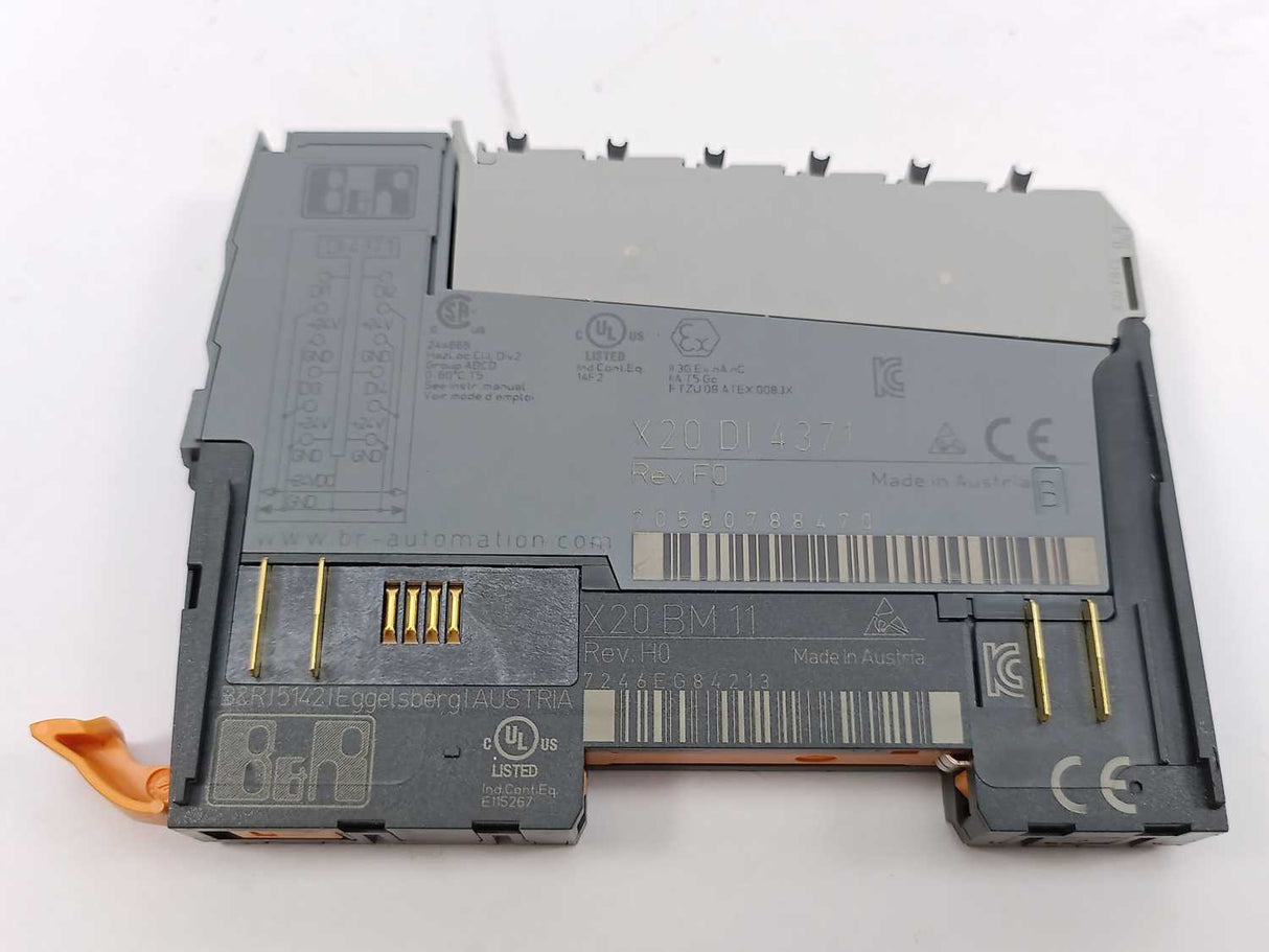 B&R X20DI4371 Digital Input Module with X20BM11 & X20TB12