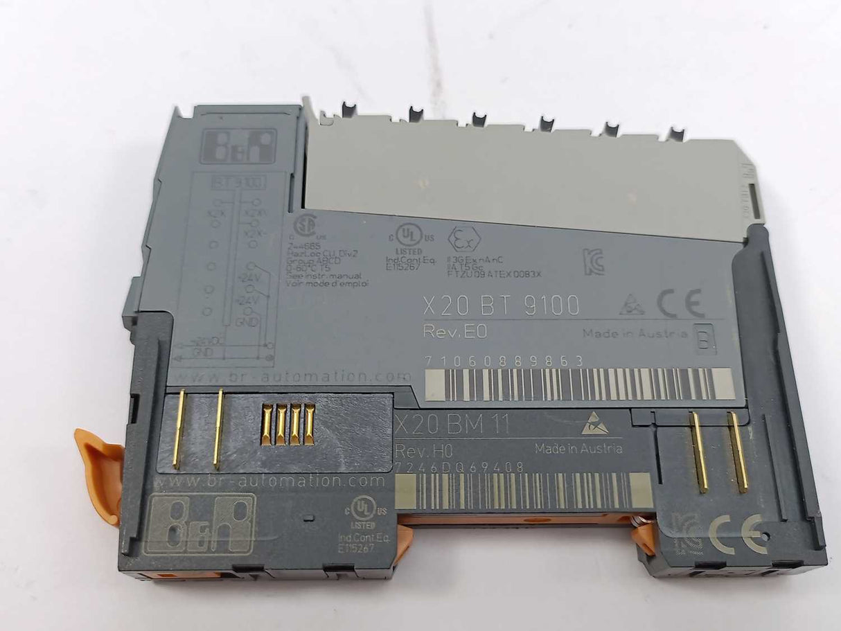 B&R X20BT9100 Link Bus Transmitter with X20BM11 & X20TB12