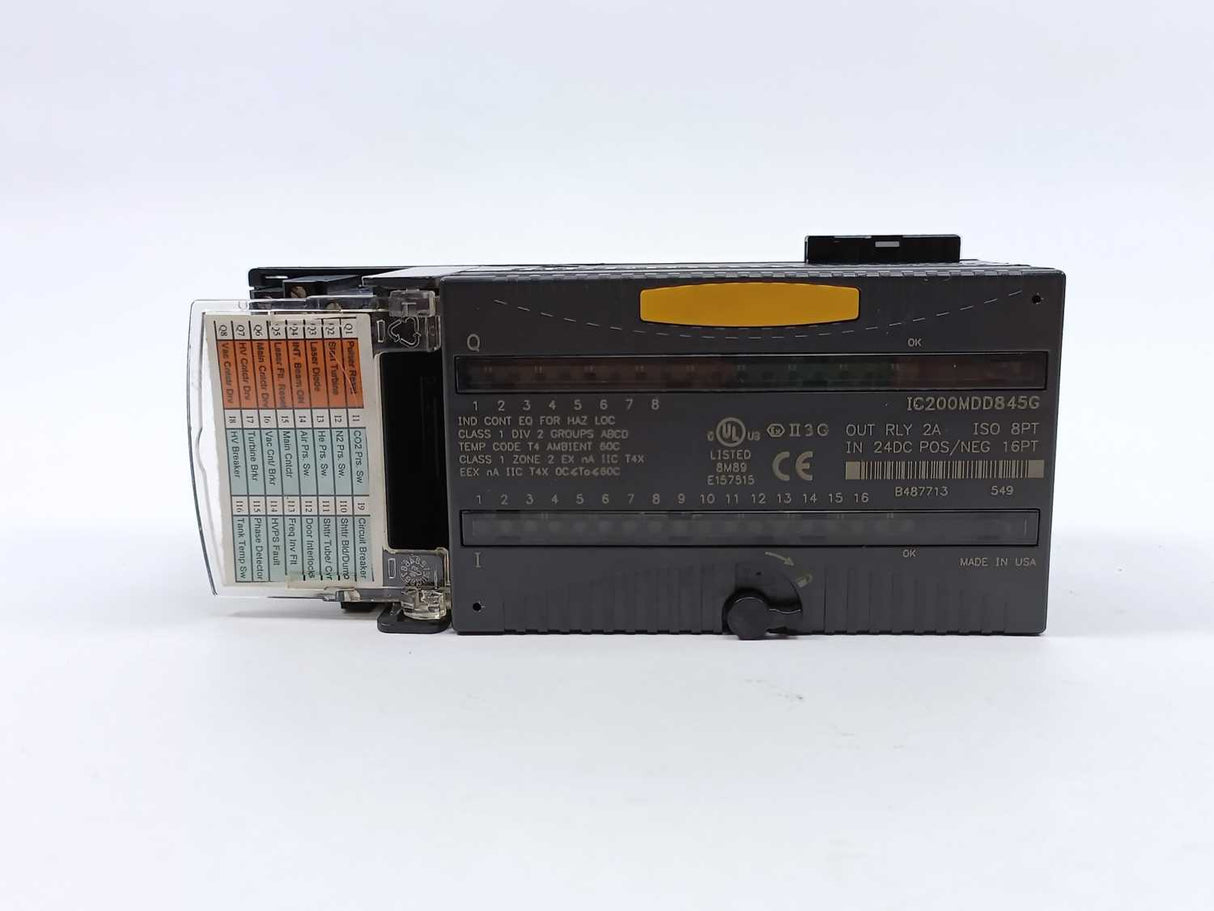 GE Fanuc IC200MDD845G Mixed Output Relay w/ IC200CHS022G Compact I/O Carrier