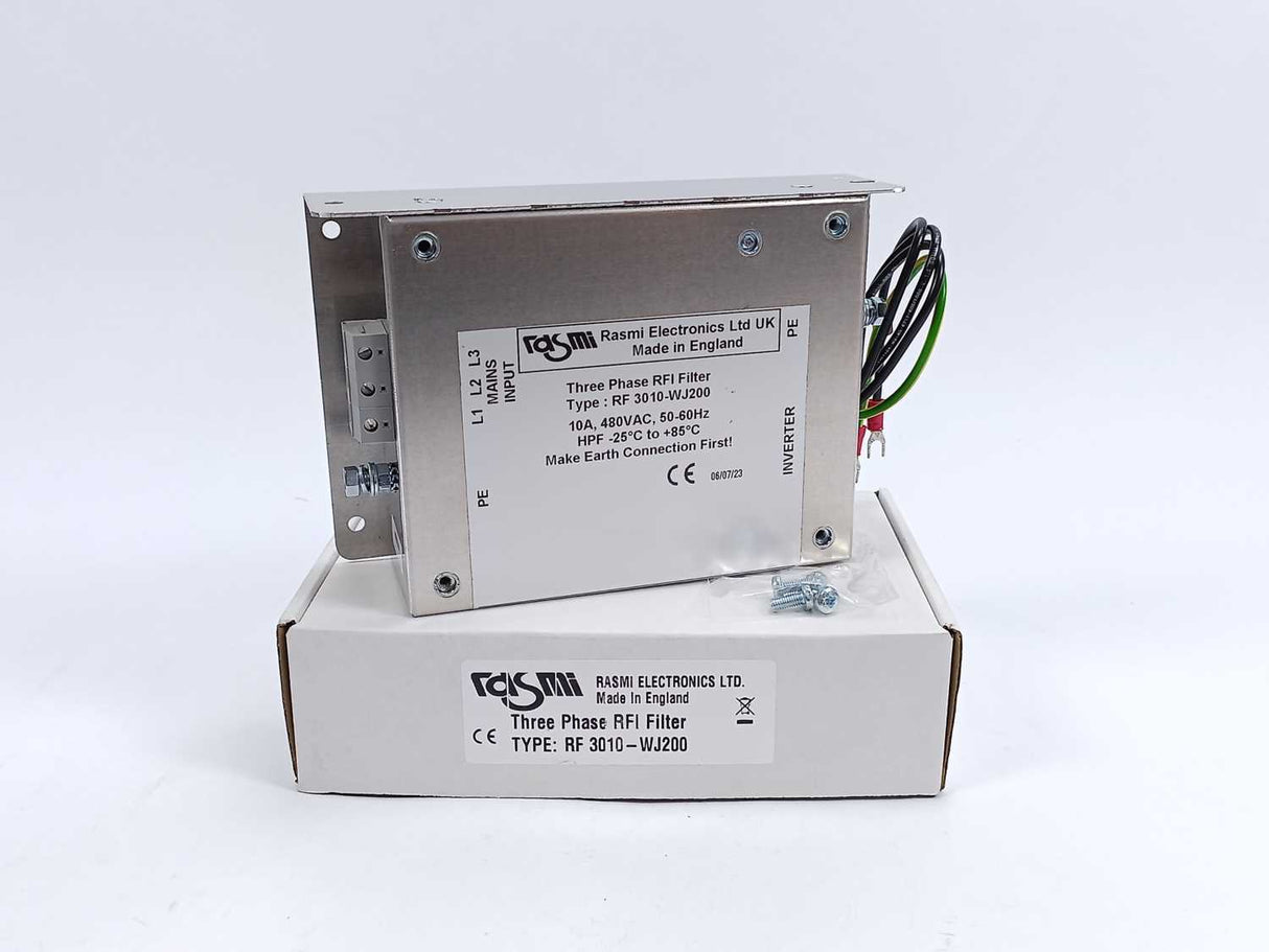 RASMI ELECTRONICS LTD RF3010-WJ200 Three Phase RFI Filter
