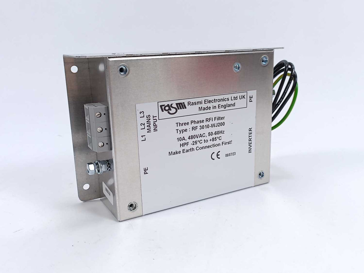 RASMI ELECTRONICS LTD RF3010-WJ200 Three Phase RFI Filter