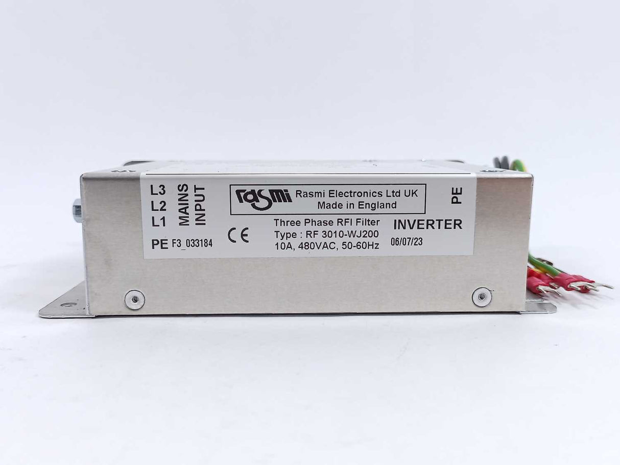RASMI ELECTRONICS LTD RF3010-WJ200 Three Phase RFI Filter
