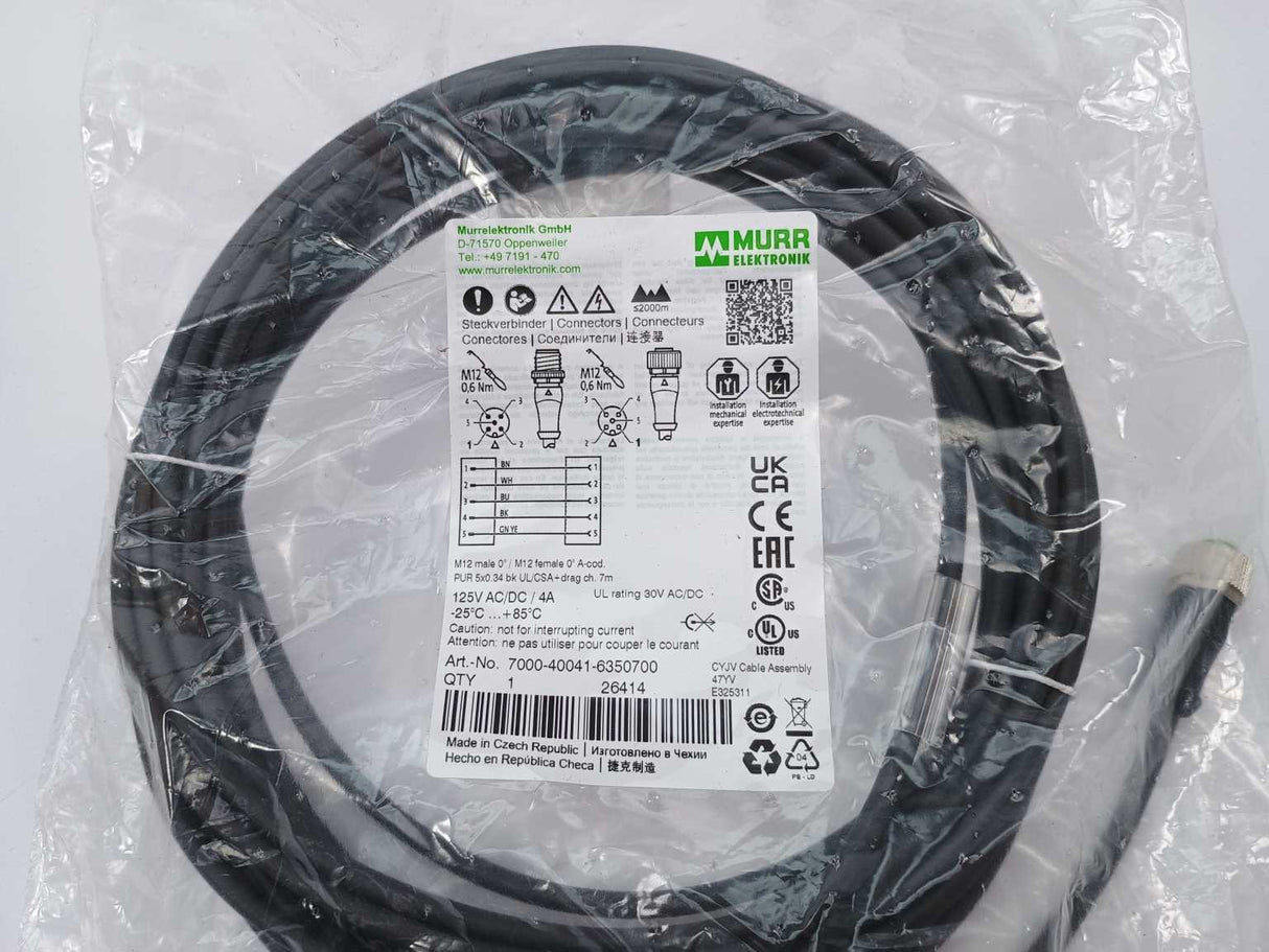 MURR Elektronik 7000-40041-6350700 Connectors with cable