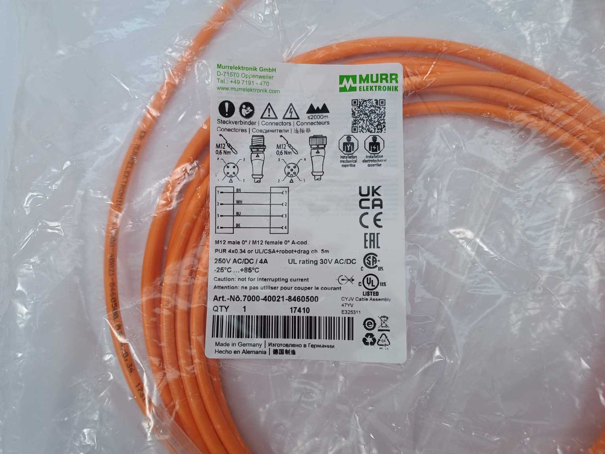 MURR Elektronik 7000-40021-8460500 Connectors wth cable