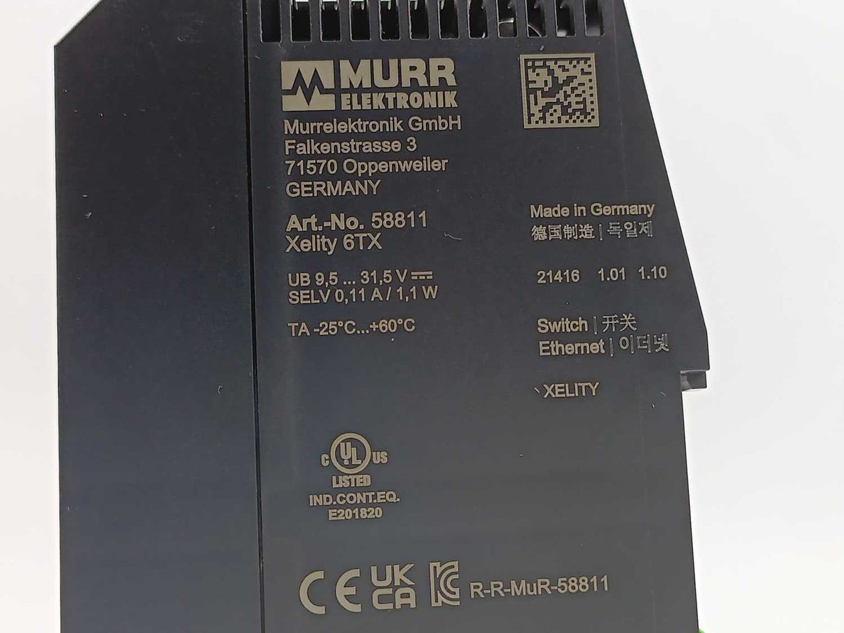 MURR Elektronik 58811 Xelity 6TX Ethernet Switch