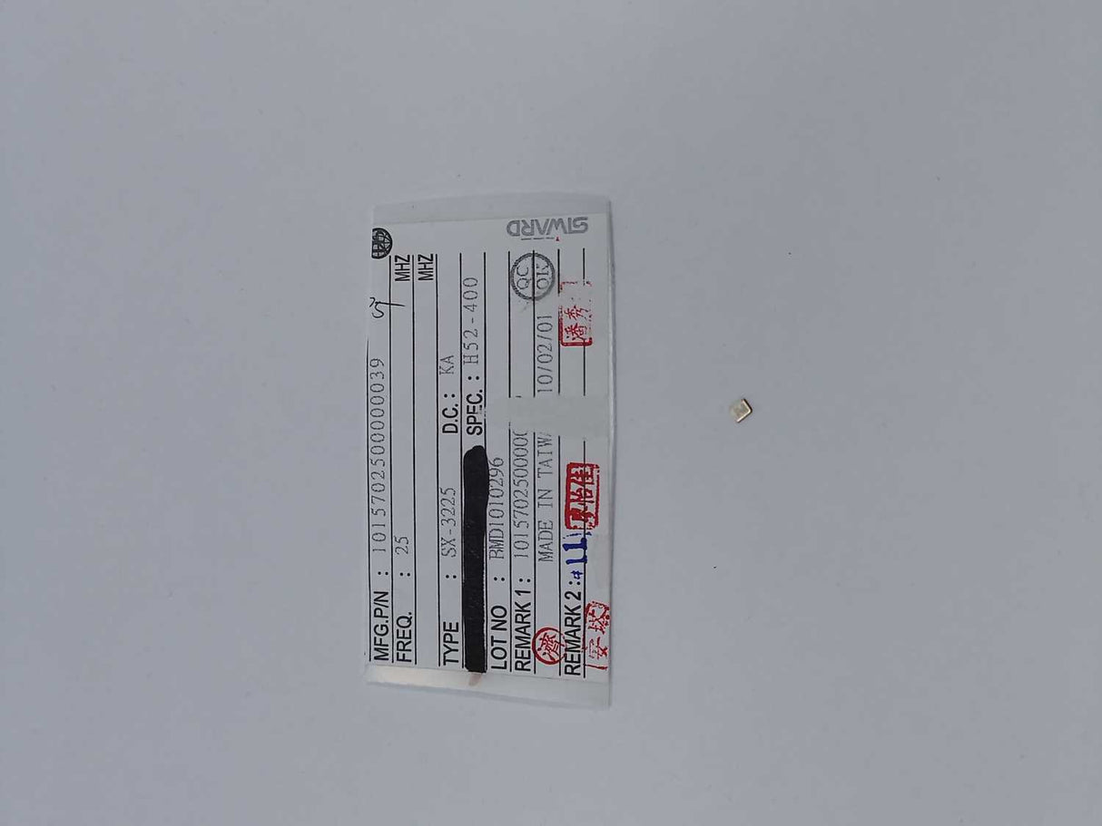 Siward SX-3225 CRYSTAL UNIT H52-400 50 Pcs.