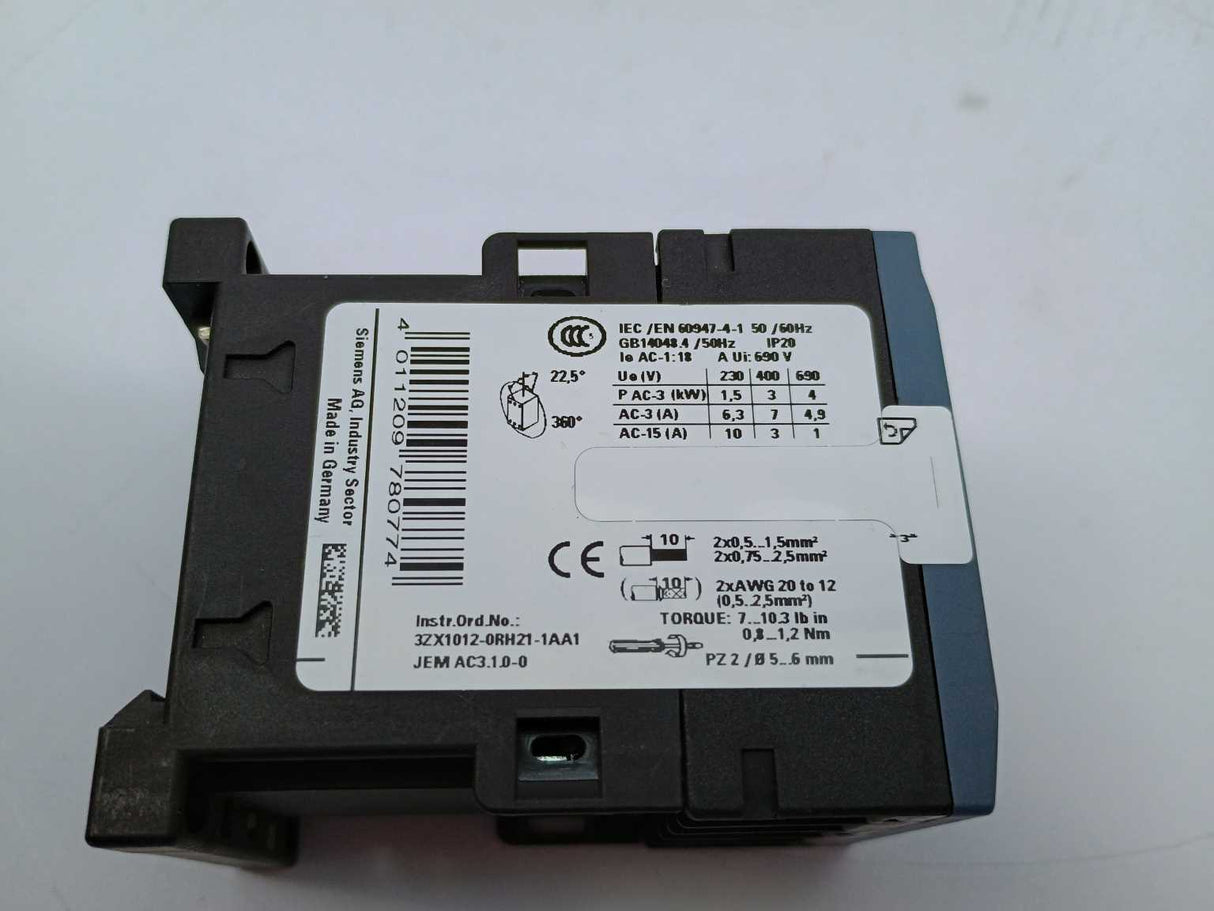 Siemens 3RT2015-1BB41 Power Contactor