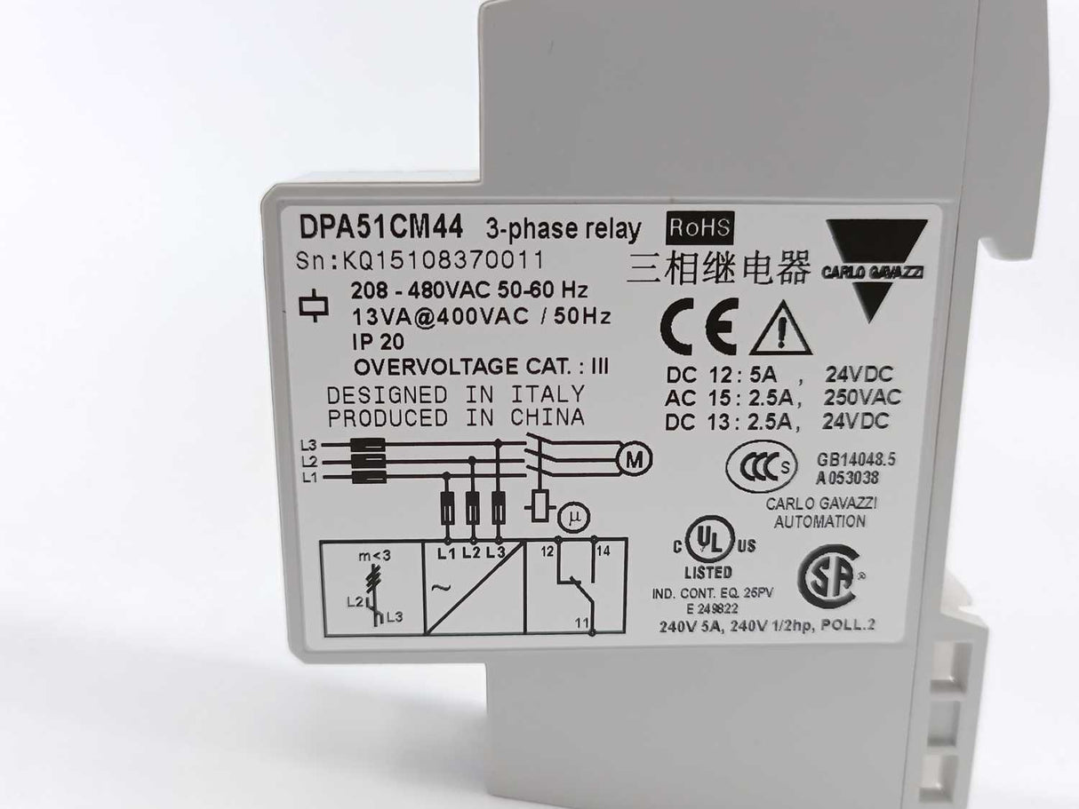 Carlo Gavazzi DPA51CM44 3-Phase Monitoring Relay