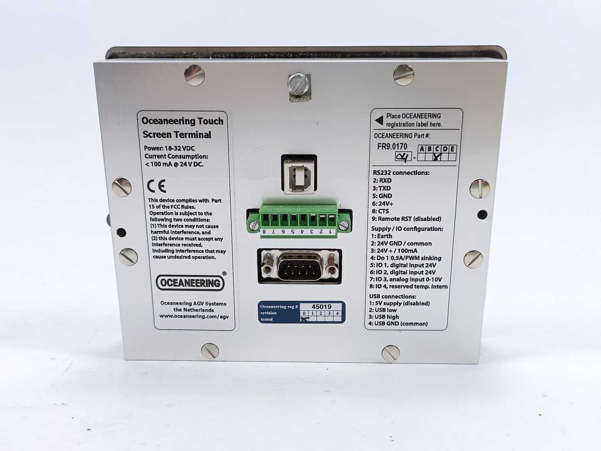 Oceaneering FR9.0170-04C Touch screen terminal