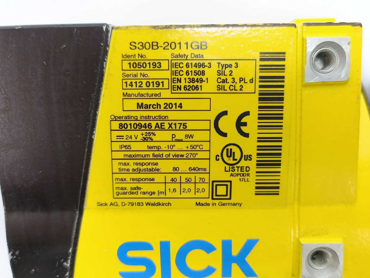 SICK 1050193 S30B-2011GB Safety laser scanner