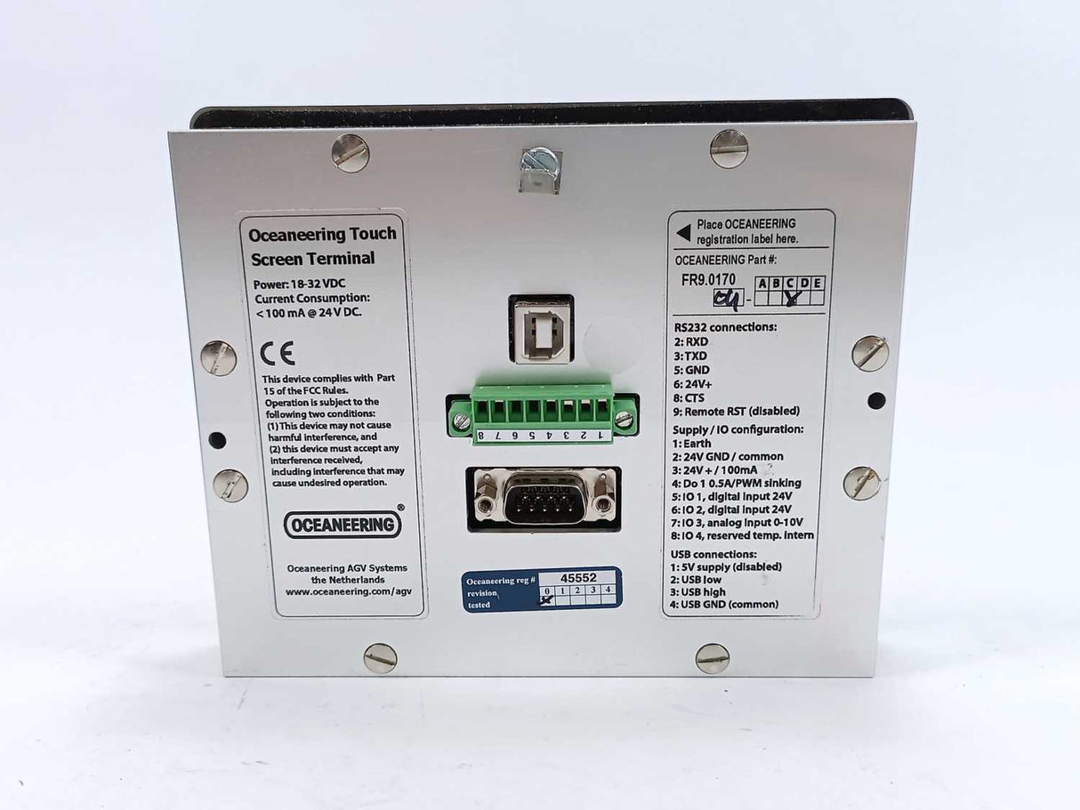 Oceaneering FR9.0170-04C Touch screen terminal