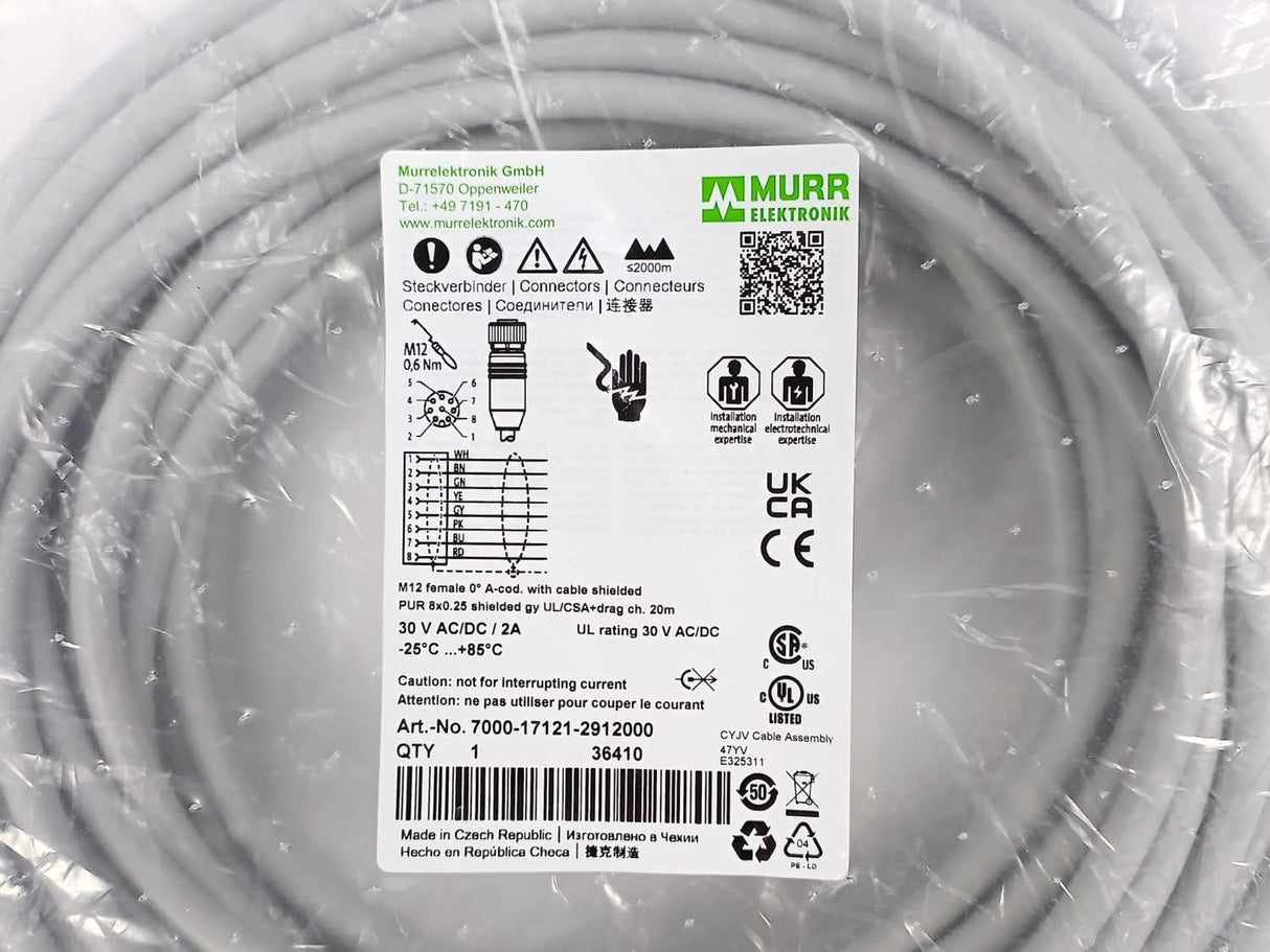 MURR Elektronik 7000-17121-2912000 M12 female 0° A-cod. with cable shielded