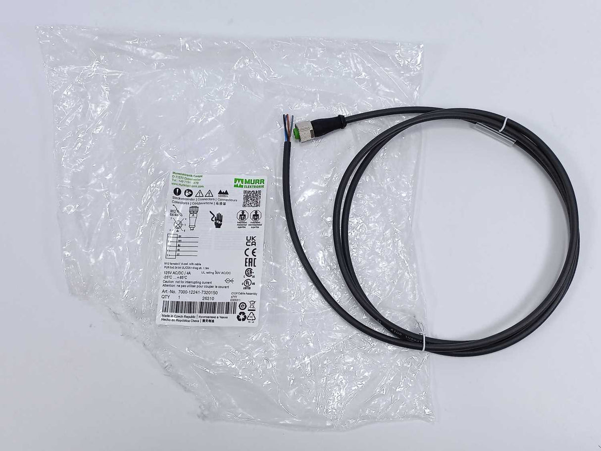 MURR Elektronik 7000-12241-7320150 MSUD valve plug BI-11mm with cable