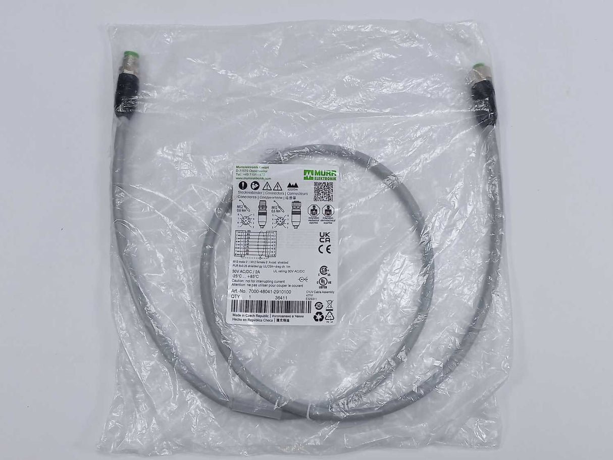 MURR Elektronik 7000-48041-2910100 M12 male 0° / M12 female 0° A-cod. shielded