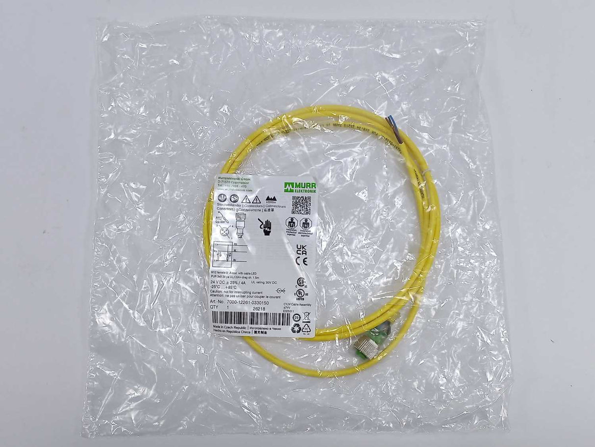 MURR Elektronik 7000-12261-0330150 M12 female 0° A-cod. with cable LED