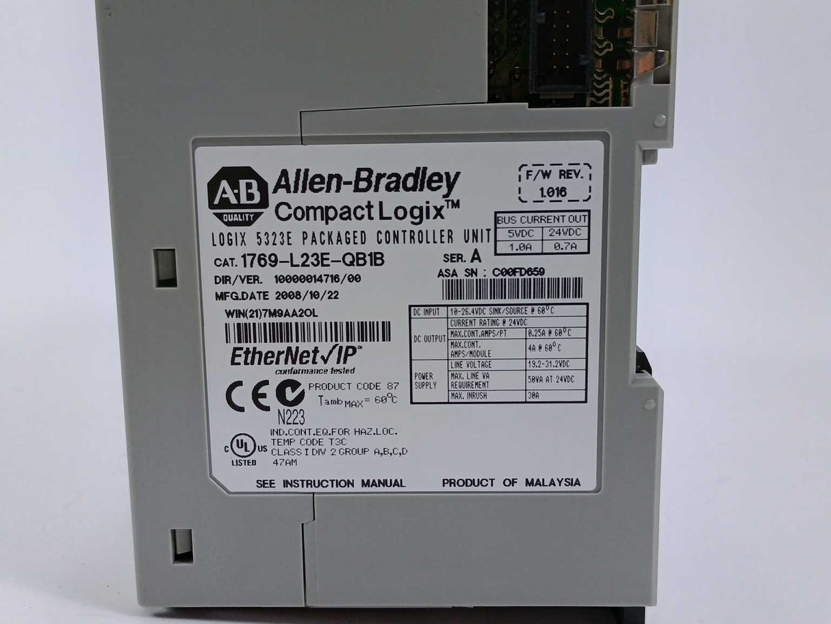 AB 1769-L23E-QB1B Ser. A Controller Unit
