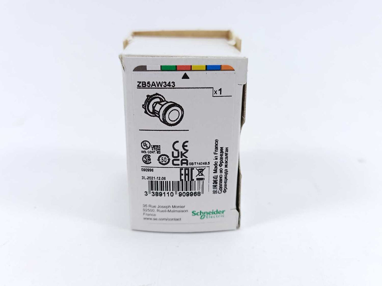 Schneider Electric ZB5AW343 Head for illuminated push button red 5 Pcs.