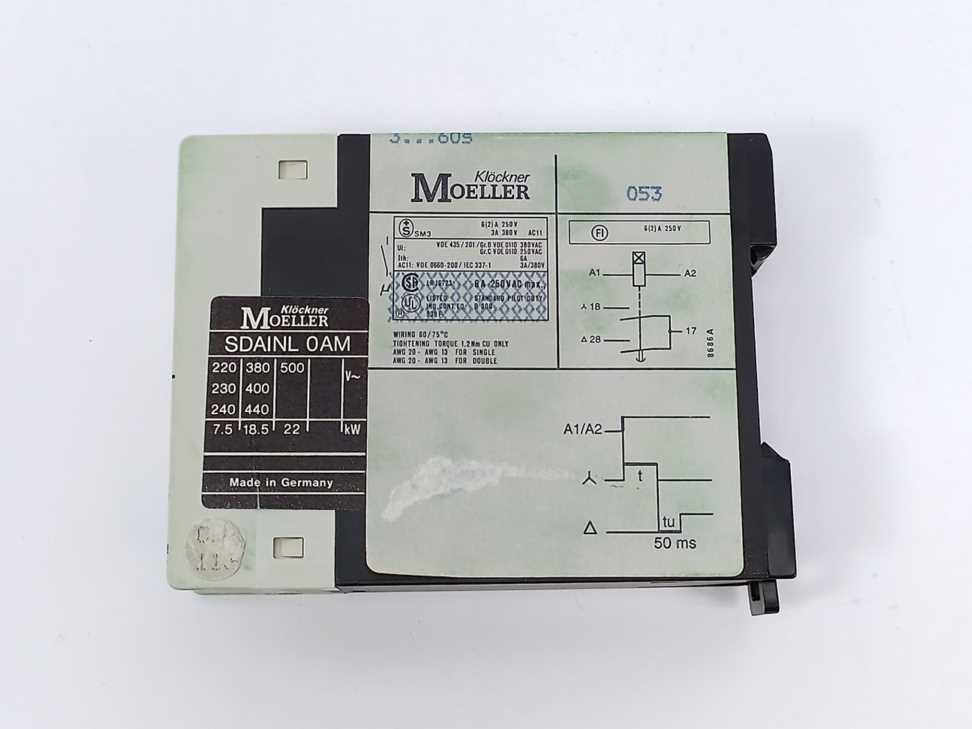 Klockner Moeller TE51-60-W SDAINL 0AM 346-440V AC 50/60Hz -15% +10% 3...60s