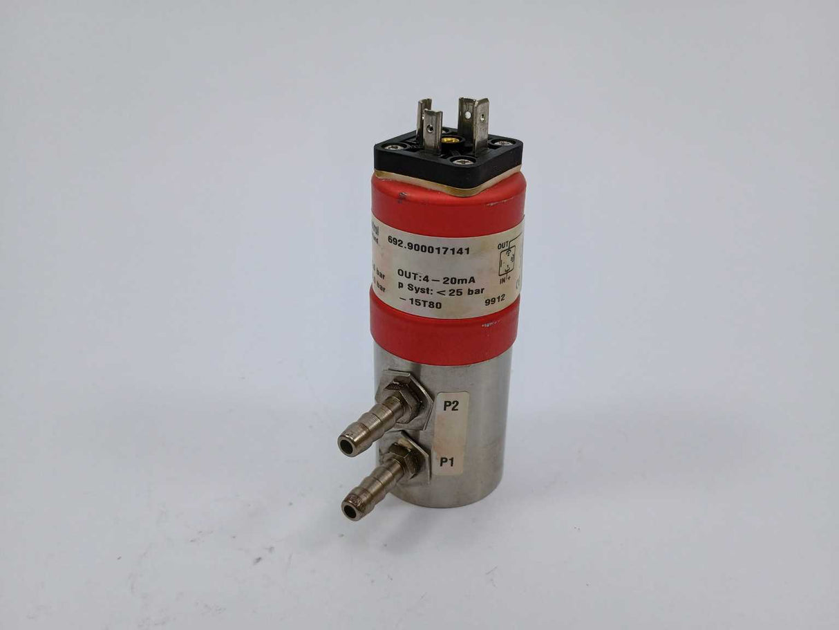 Huba Control 692.900017141 Pressure Transmitter IN: 11-33VDC 0-+0.1bar