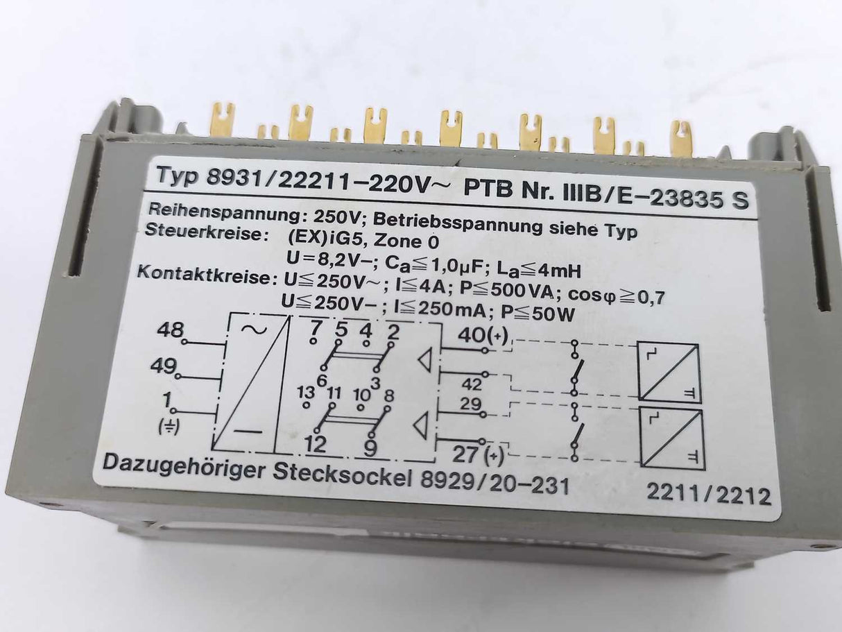 Stahl 8931/22211-220V~ Relay Repeater Amplifier