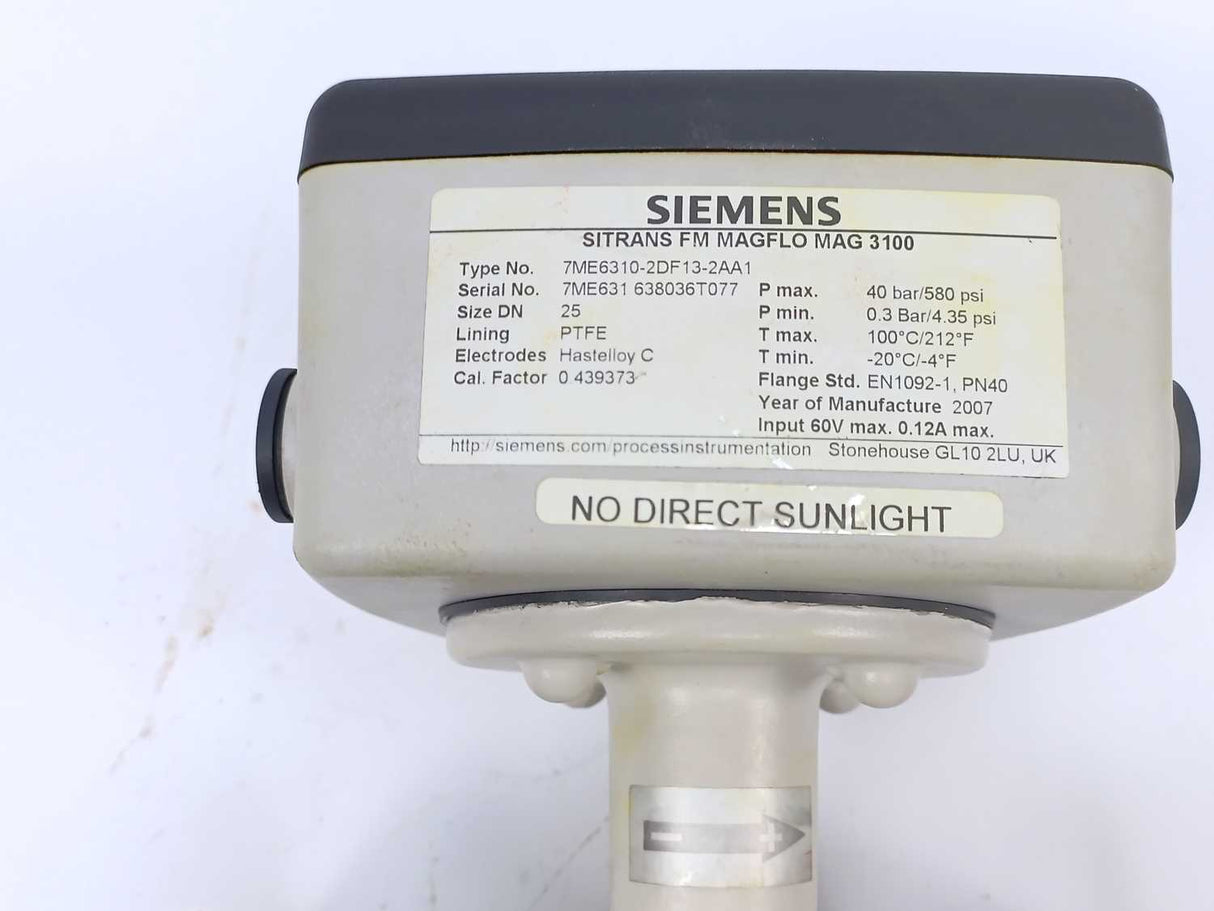 Siemens 7ME6310-2DF13-2AA1 SITRANS FM MAG 3100 Flow Sensor