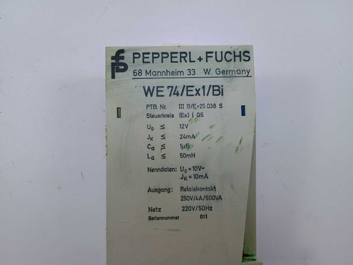 Pepperl+Fuchs WE74/Ex1/Bi Amplifier
