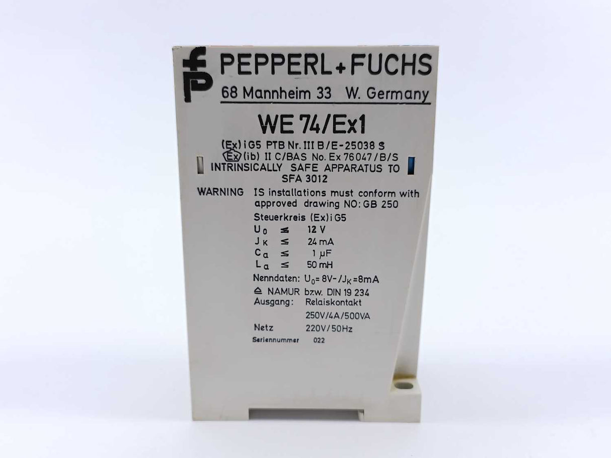 Pepperl+Fuchs WE74/Ex1 Amplifier