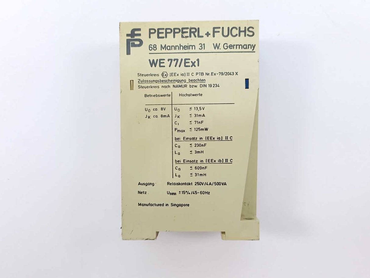 Pepperl+Fuchs WE77/Ex1 Amplifier