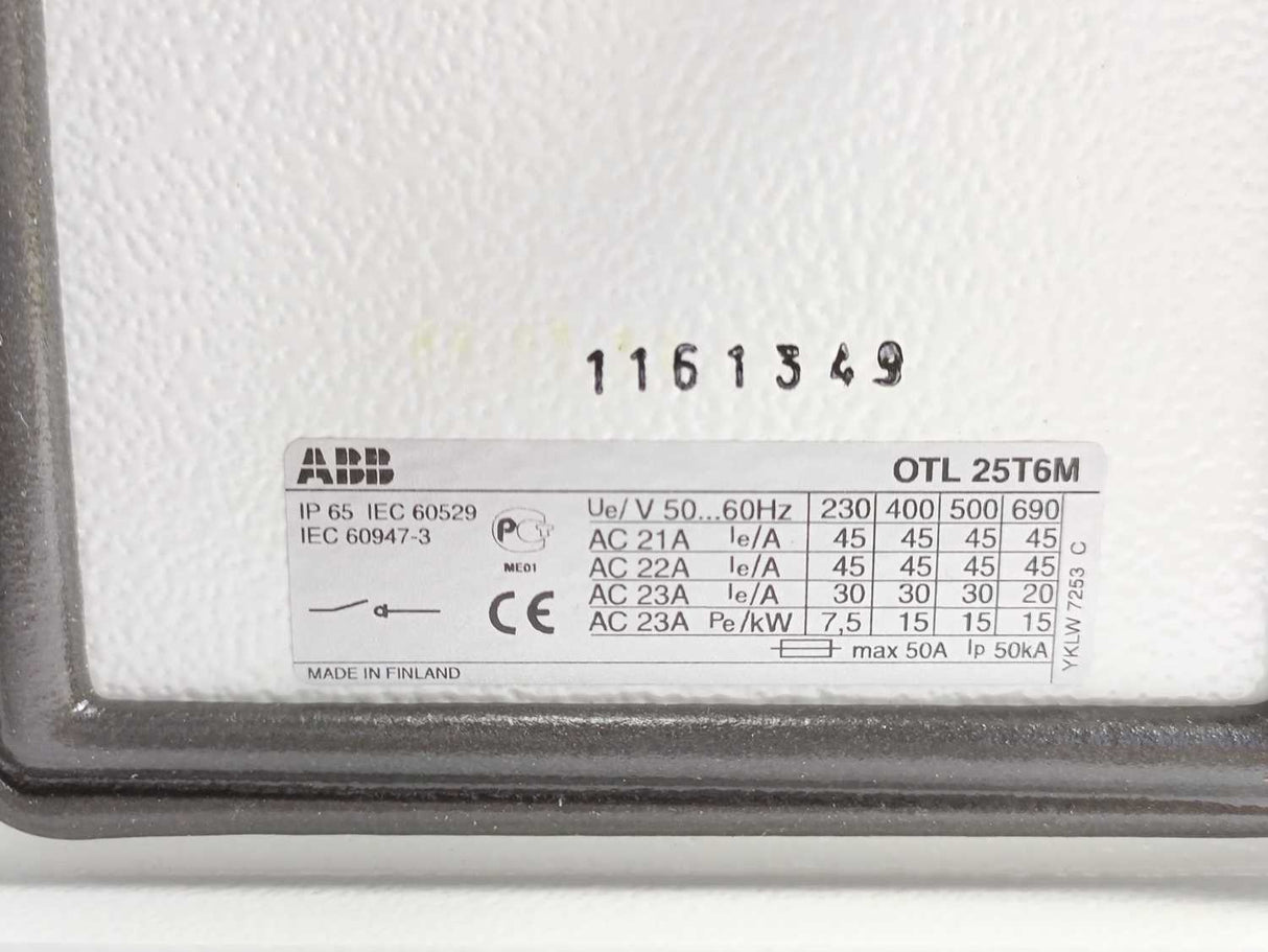 ABB OTL25T6M Safety Switch