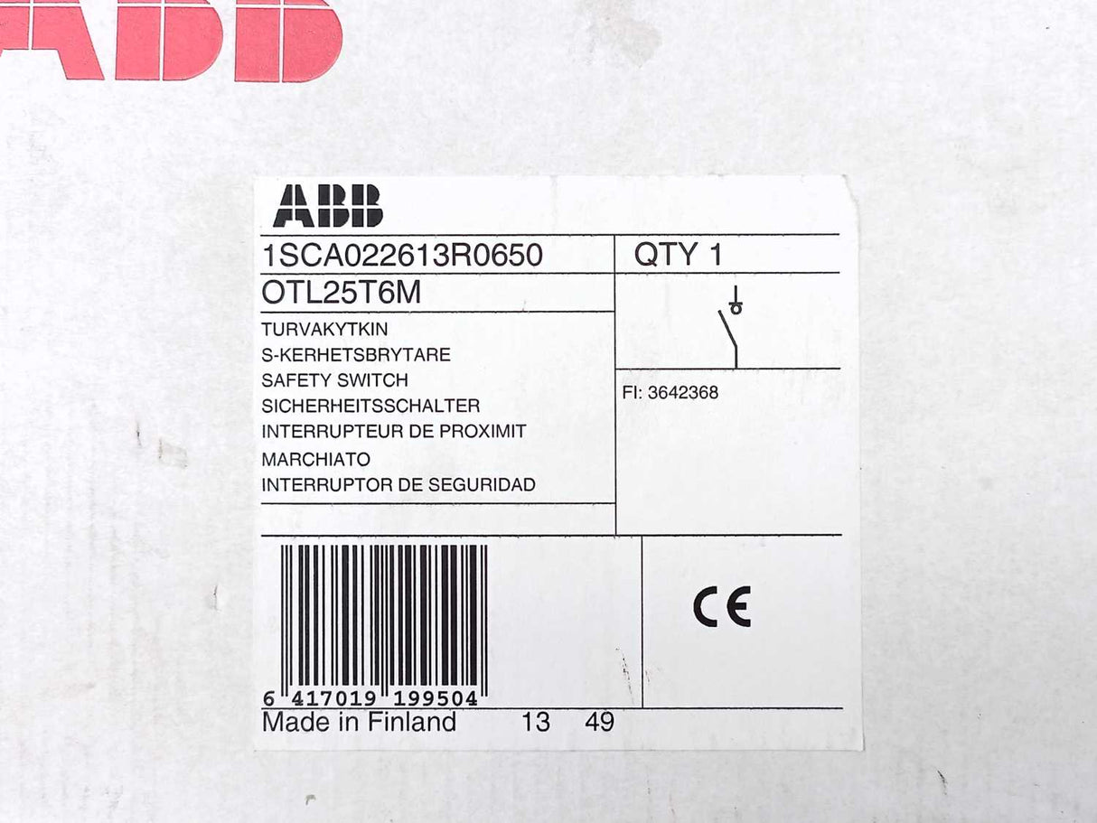ABB OTL25T6M Safety Switch
