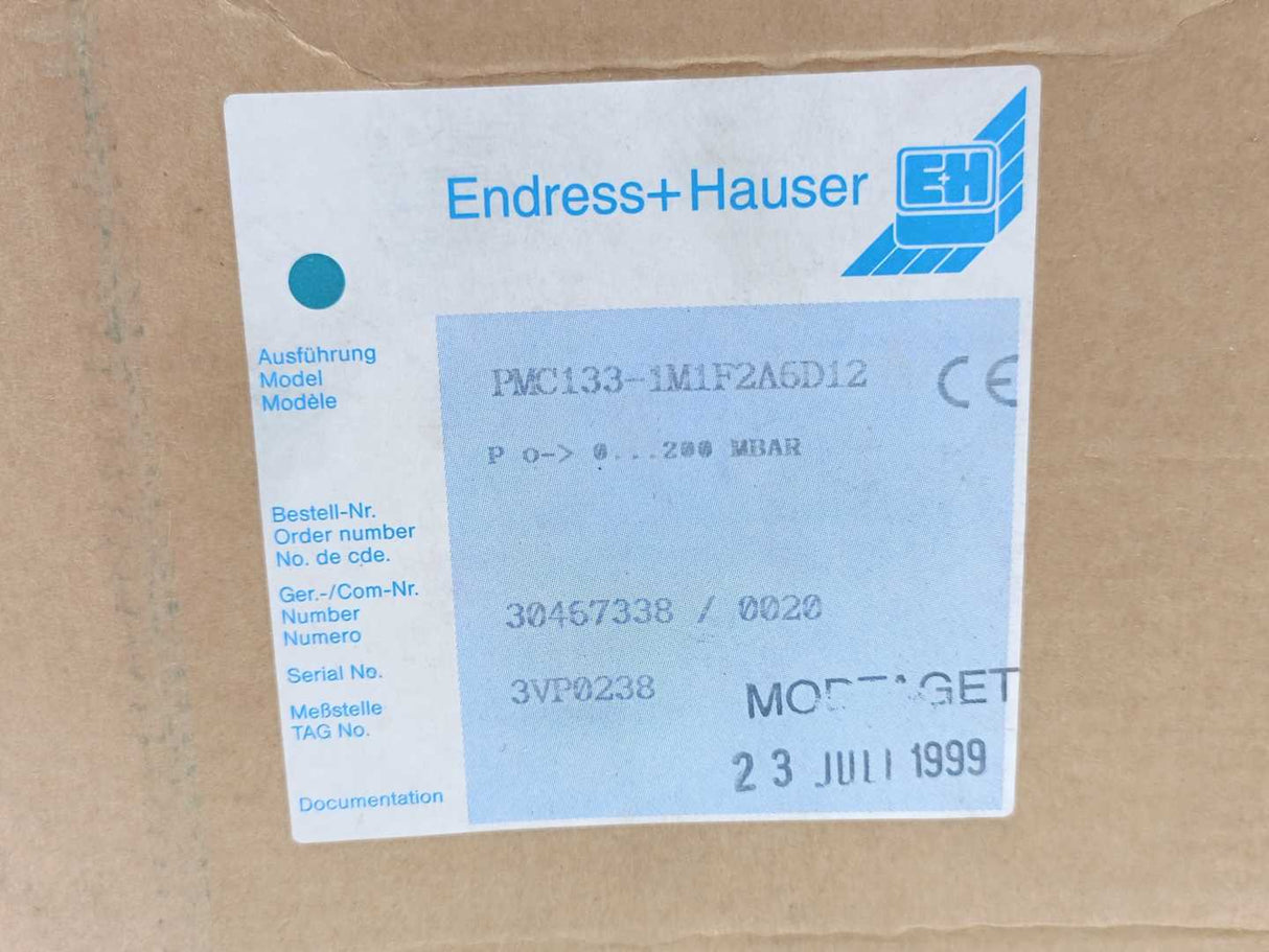 Endress+Hauser PMC 133 1M1F2A6D12 Pressure Switch