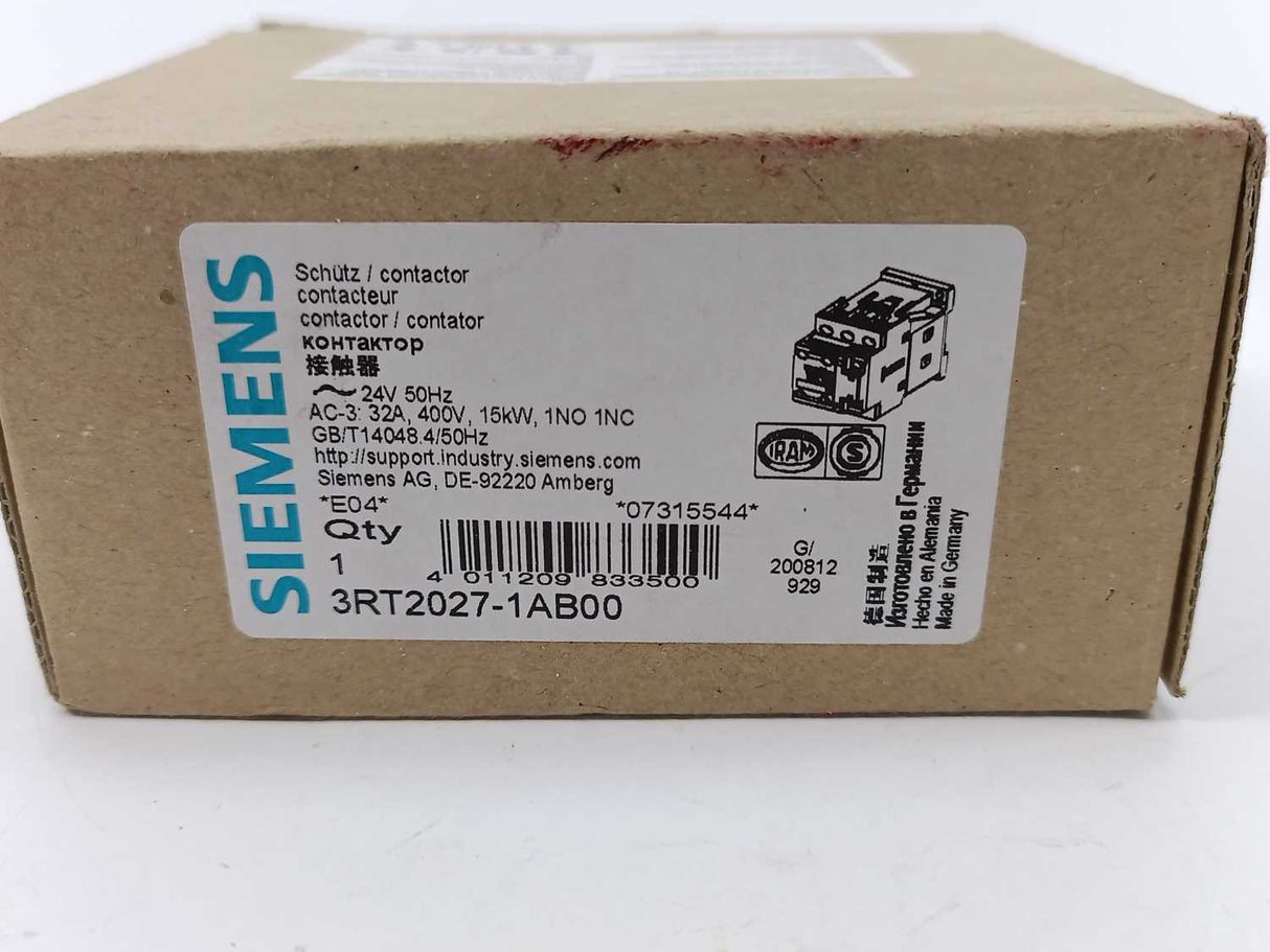 Siemens RT2027-1AB00 Contactor