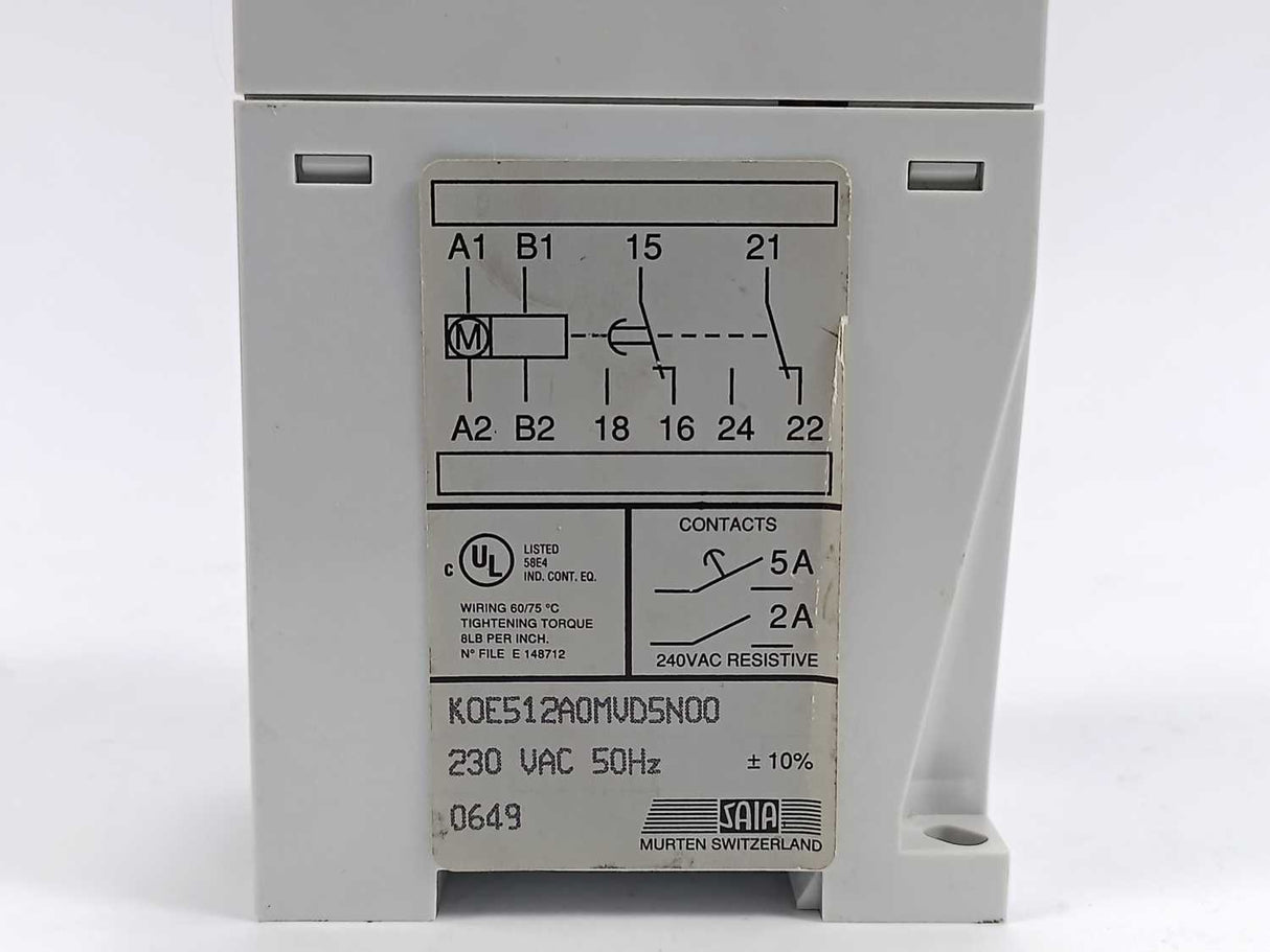 SAIA K0E512A0MVD5N00 Timing Relay
