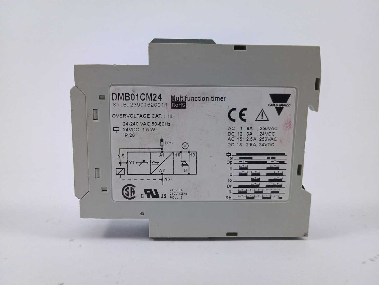 Carlo Gavazzi DMB01CM24 Multifunction timer 24-240 VAC 50-60Hz
