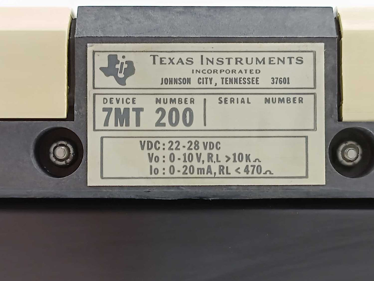 Texas Instruments 7MT200 ANALOG OUTPUT