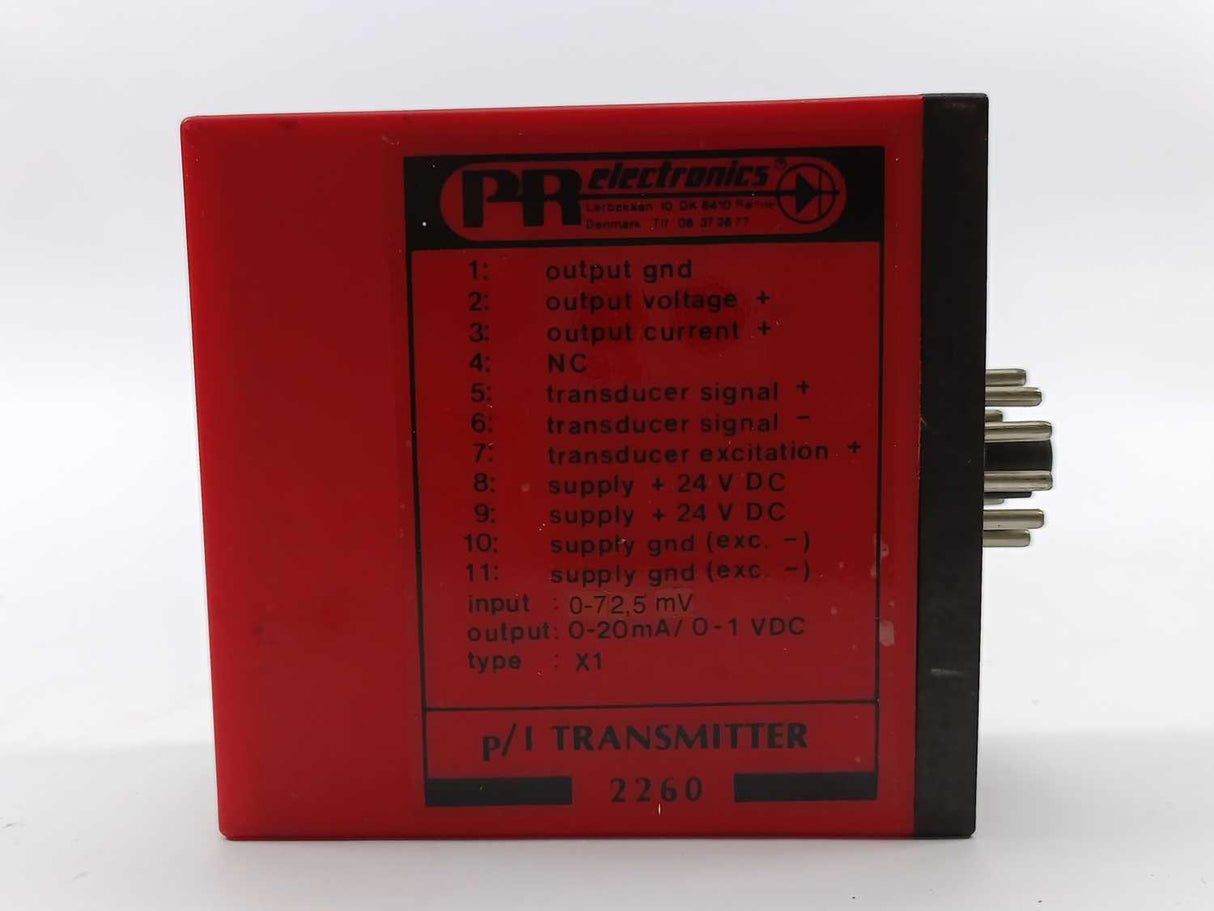 PR Electronics 2260 p/I transmitter type.X1
