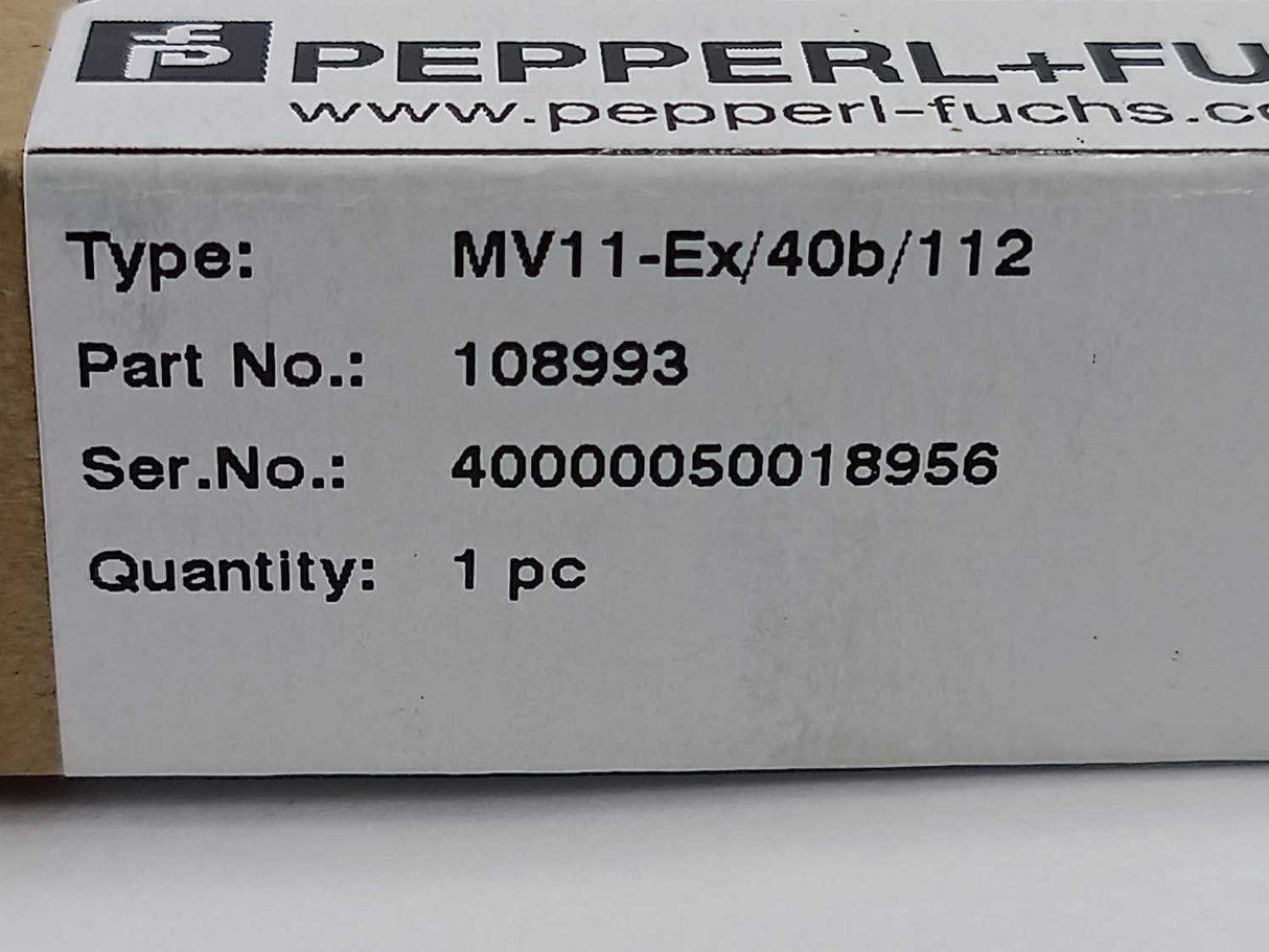 Pepperl+Fuchs 108993 MV11-Ex/40b/112 Photoelectric Sensor
