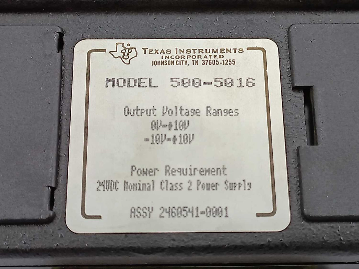 Texas Instruments 500-5016 Analog Output Module ASSY 2460541-0001