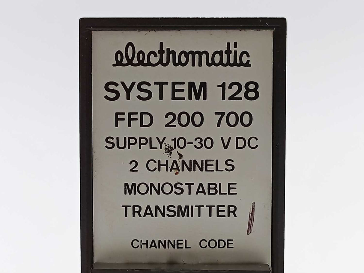 Electromatic FFD 200 700 SUPPLY 10-30 V DC, 2 CHANNELS, MONOSTABLE TRANSMITTER