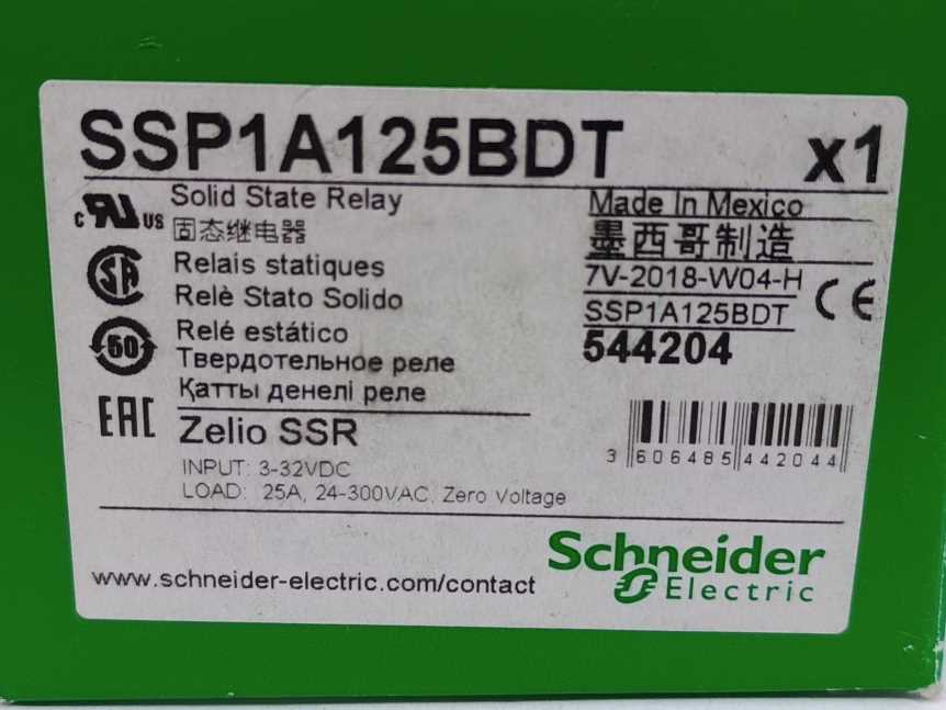 Schneider Electric SSP1A125BDT 544204 Harmony Solid State Relay