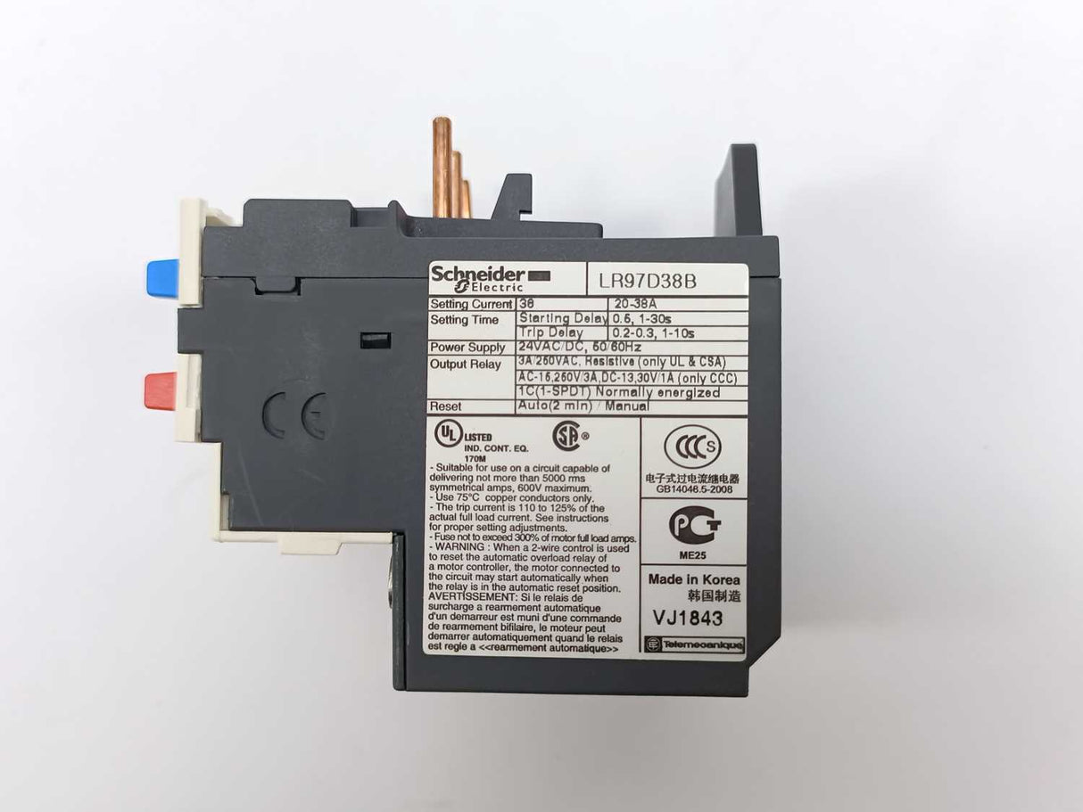 Schneider Electric LR97D38B Thermal relay elec. 20-38A 24VAC/DC