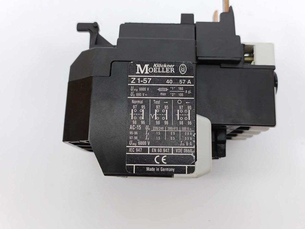 Klockner Moeller Z1-57 Overloard Relay 40-57A