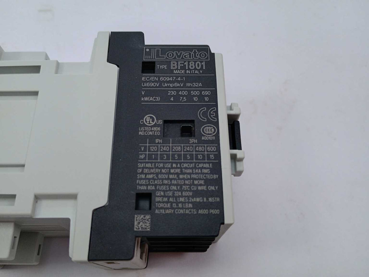 Lovato BF1801L Three-Pole Contactor 24V, BF1801L024